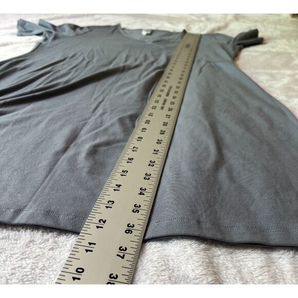 Lole Womens XL Short Sleeve V-Neck Wrap-Style Shift Dress Slate Blue Casual - Picture 9 of 10